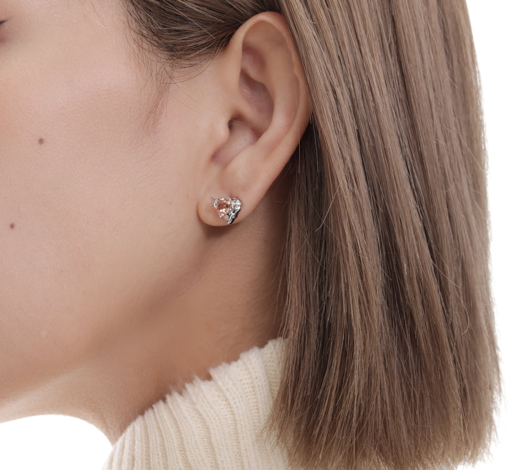 Mysterious Series Sterling Silver Heart Earrings For Women