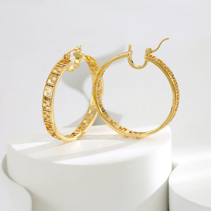 Large Gold Hoops Earrings For Women Trendy
