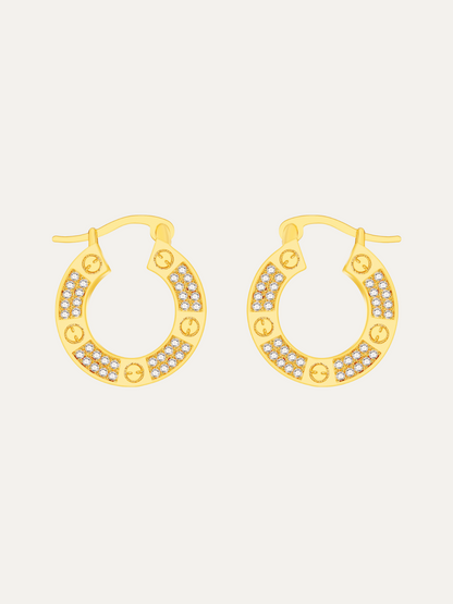 Diamond Gold Plated Earrings For Women Trendy