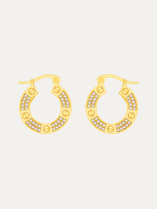 Diamond Gold Plated Earrings For Women Trendy