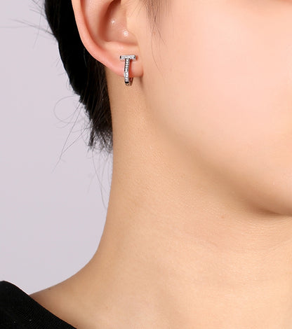 U-shaped Gold Hoops Earrings For Women Trendy