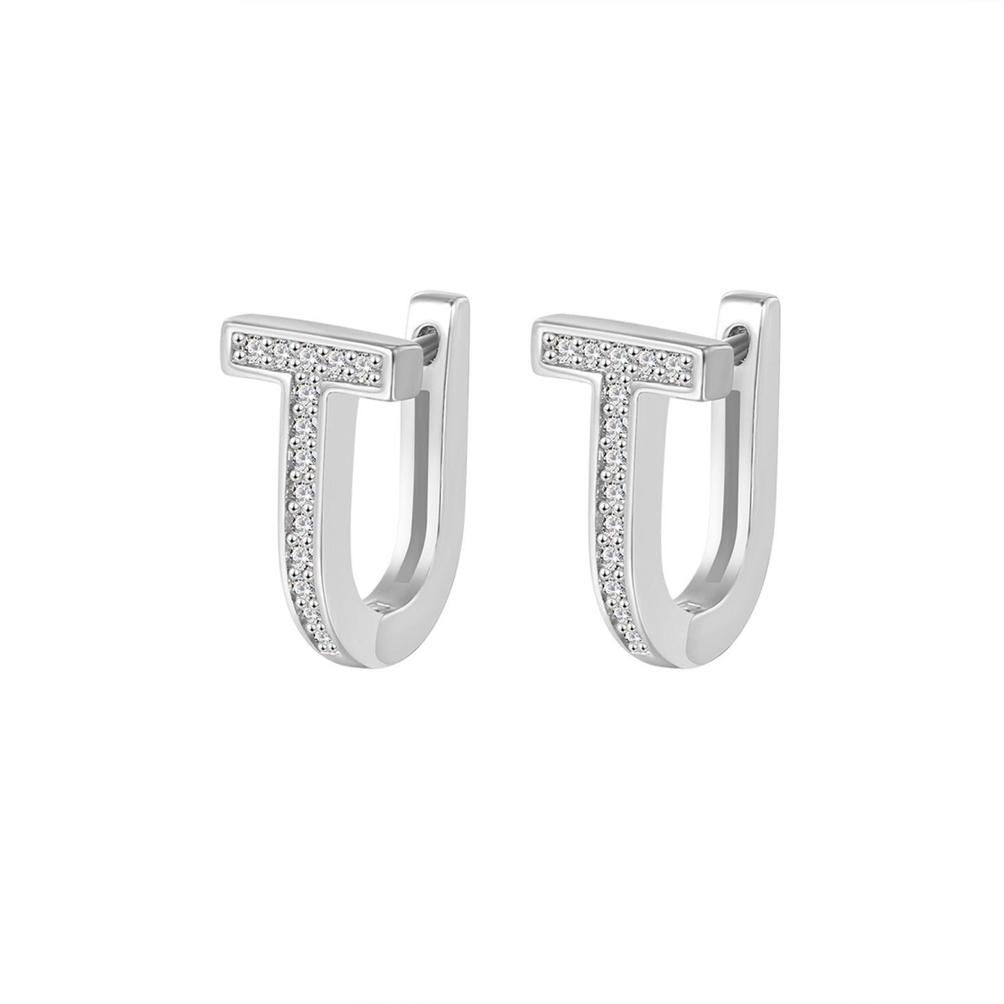 U-shaped Gold Hoops Earrings For Women Trendy