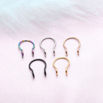 Double Ring Nose Ring Nasal Septum