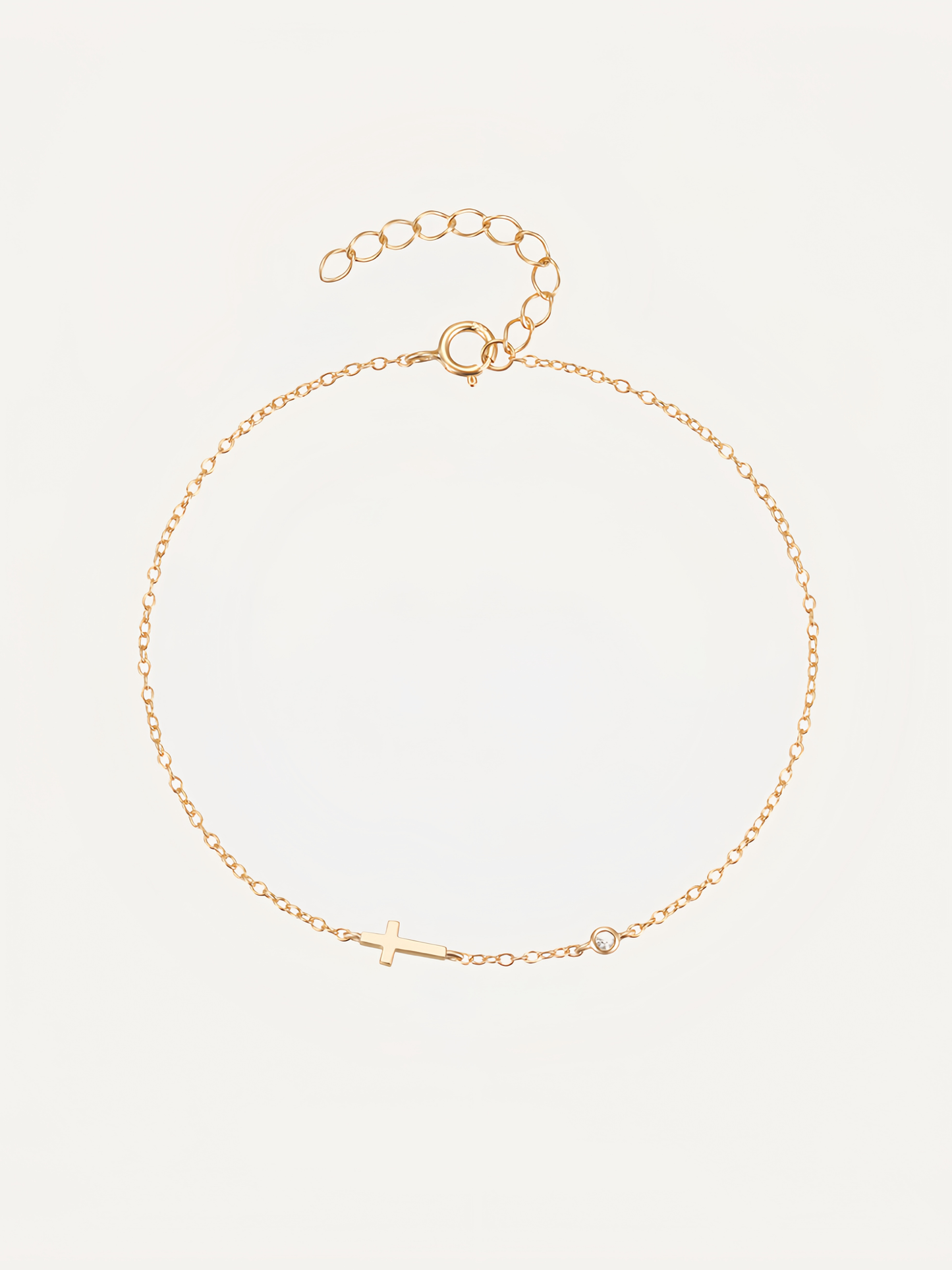 Cross Solitaire Diamond Bracelet for Women