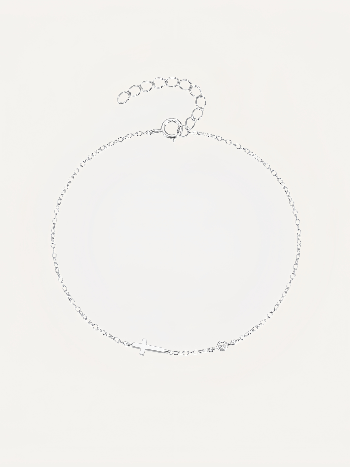 Cross Solitaire Diamond Bracelet for Women