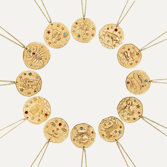 12 Zodiac Necklace Gold Necklace for Women Jewelry Party Gift