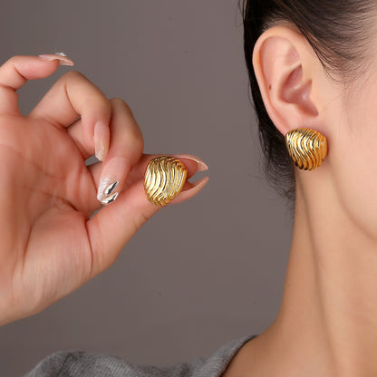 Pleated Earrings For Women
