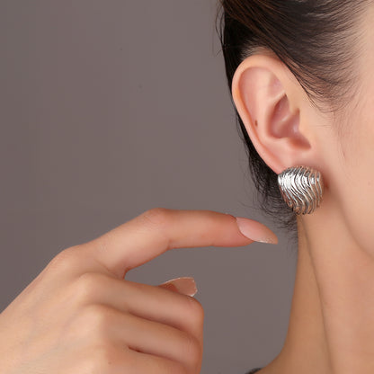 Pleated Earrings For Women