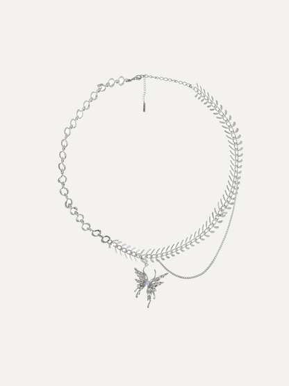 Biochemical Butterfly Necklace Collarbone Chain