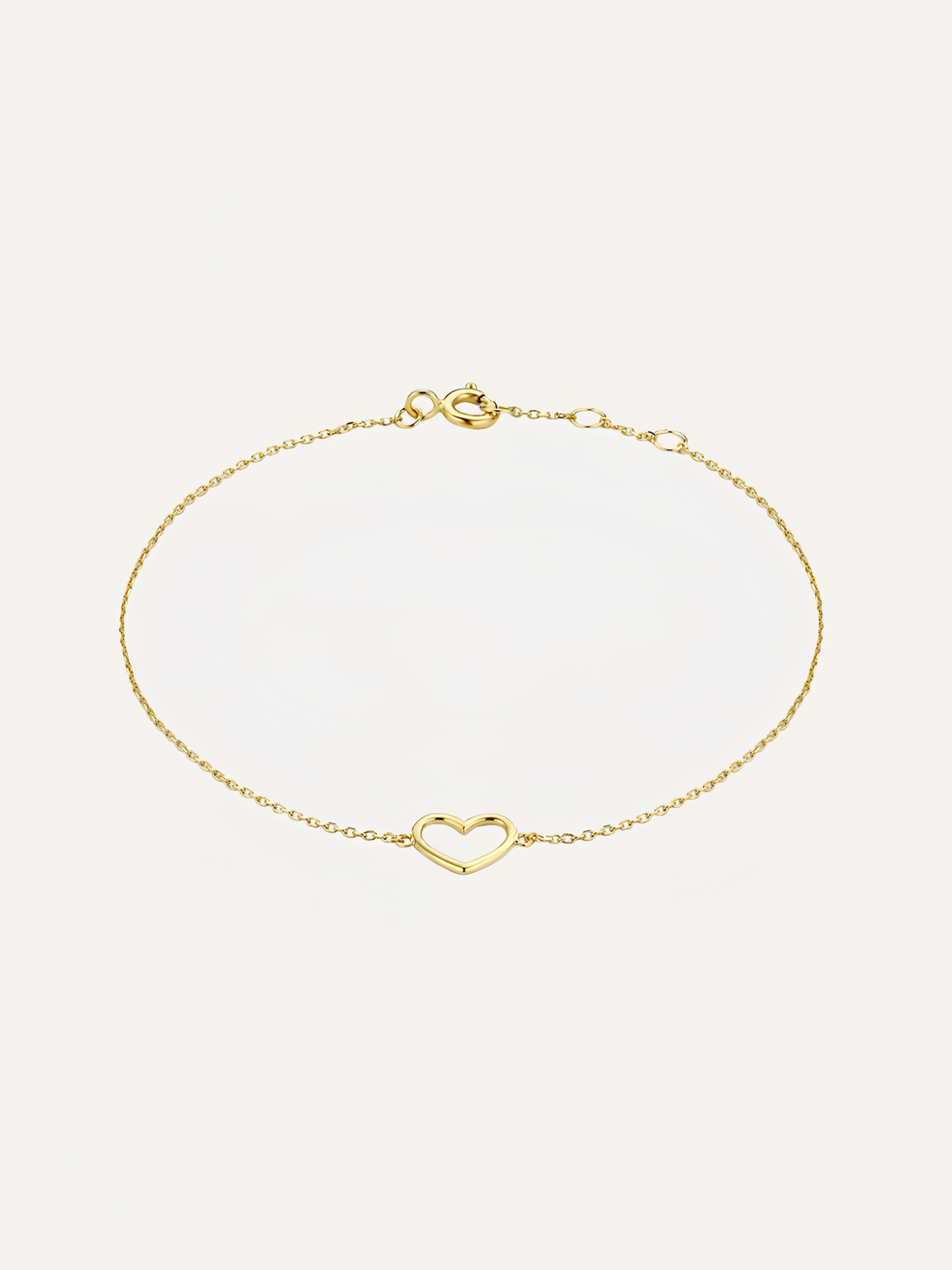Sterling Silver Creative Solitaire Heart Bracelet