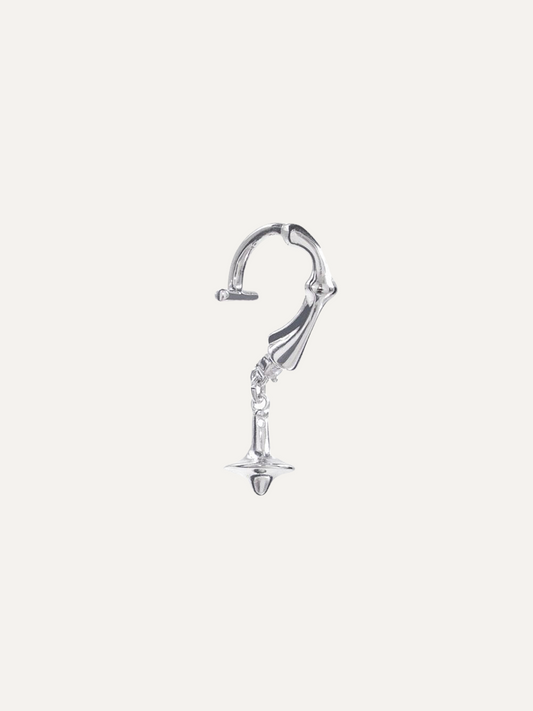 Mechanical Gyro Series Silver Thick Platinum Plated Lip Clip Labial clamp