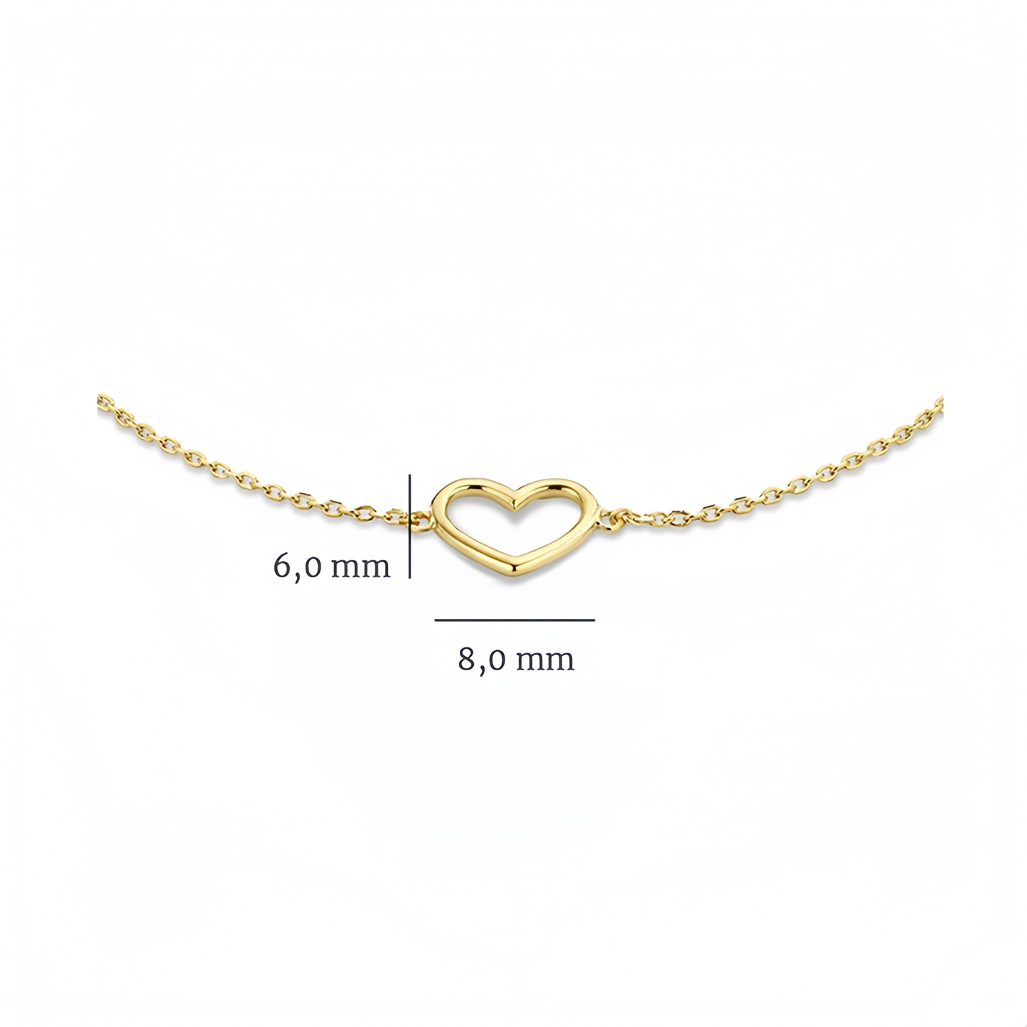 Sterling Silver Creative Solitaire Heart Bracelet