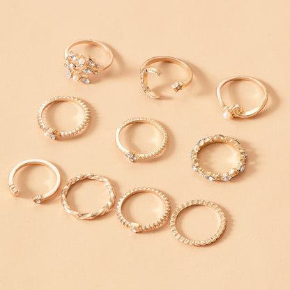 Moon Star Ring Set Of 10