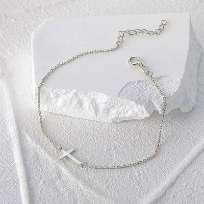 Sterling silver creative cross bracelet
