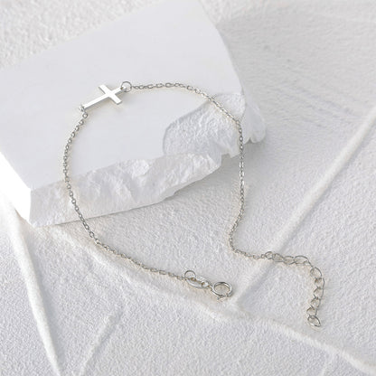 Sterling silver creative cross bracelet