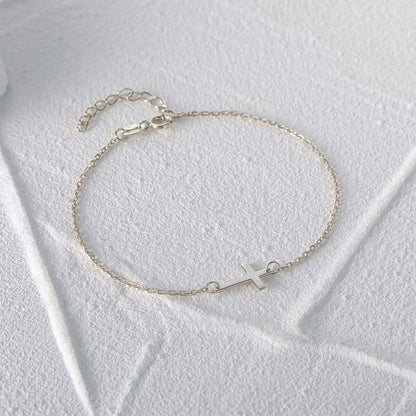 Sterling silver creative cross bracelet