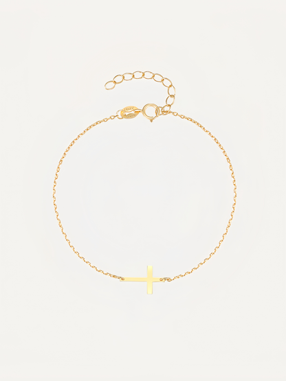 Sterling silver creative cross bracelet