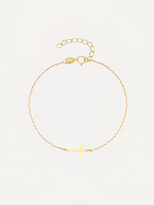 Sterling silver creative cross bracelet