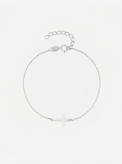 Sterling silver creative cross bracelet