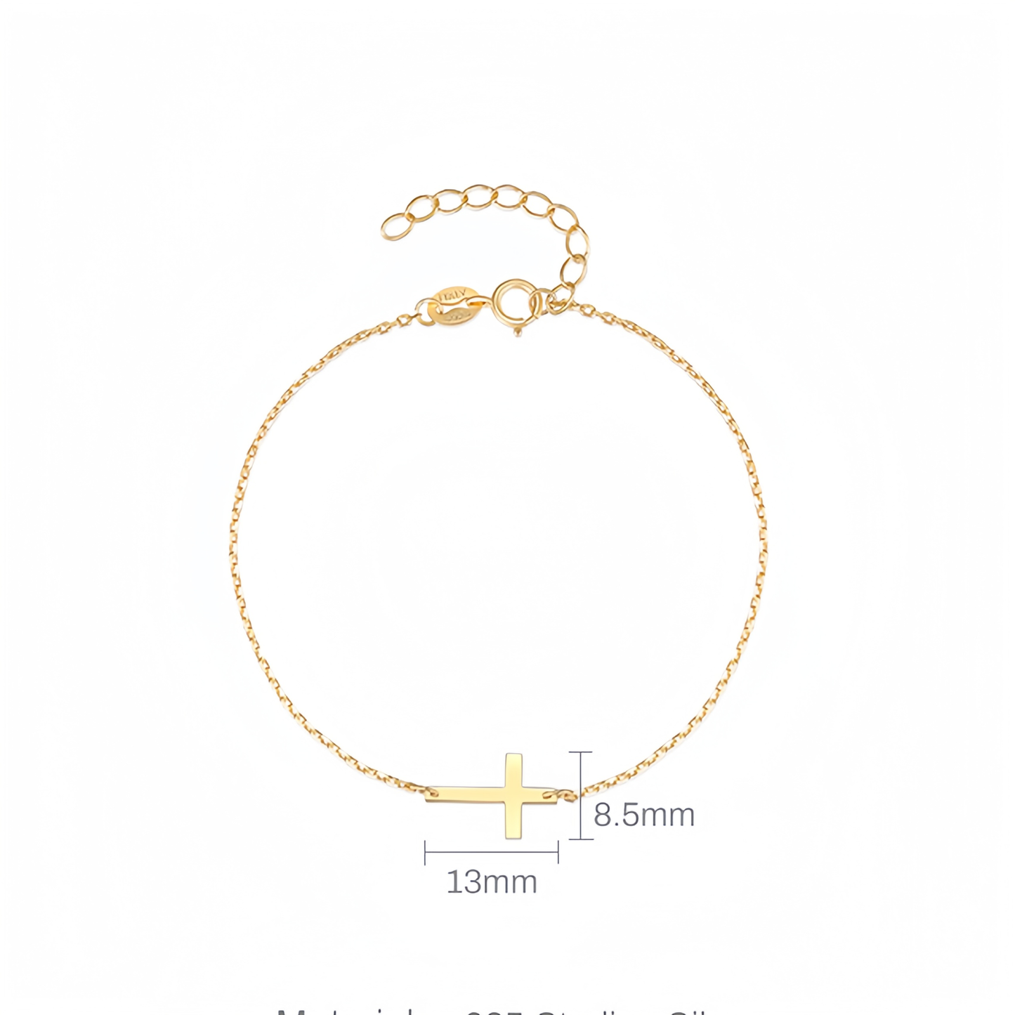 Sterling silver creative cross bracelet