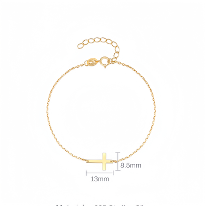 Sterling silver creative cross bracelet