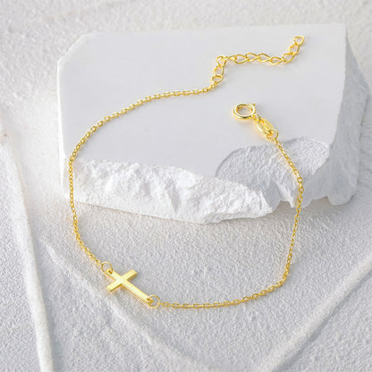 Sterling silver creative cross bracelet