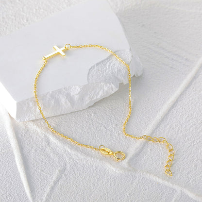 Sterling silver creative cross bracelet