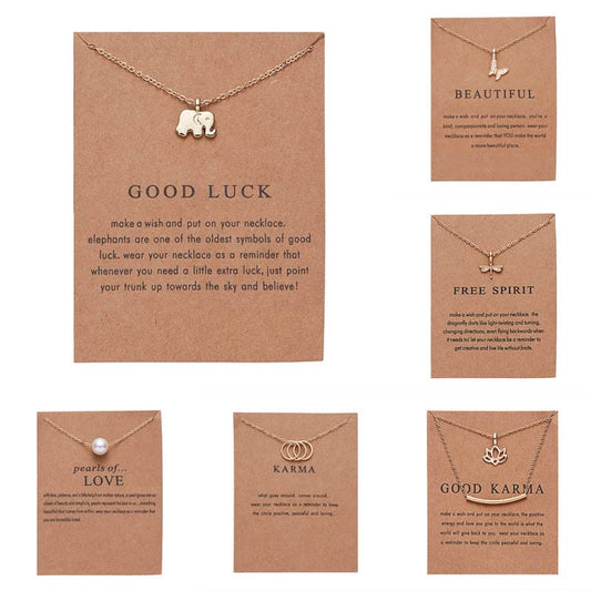 Elegant Animal Vintage Necklace Elephant Dragonfly Butterfly Flower Pendant Charm Gift