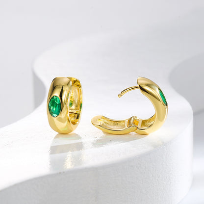 Frosty Gold Hoops Earrings For Women Trendy