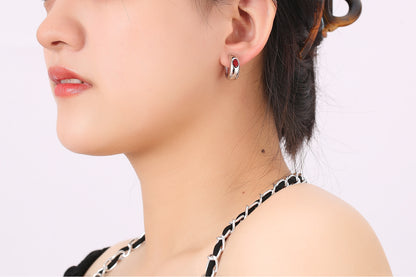 Frosty Gold Hoops Earrings For Women Trendy