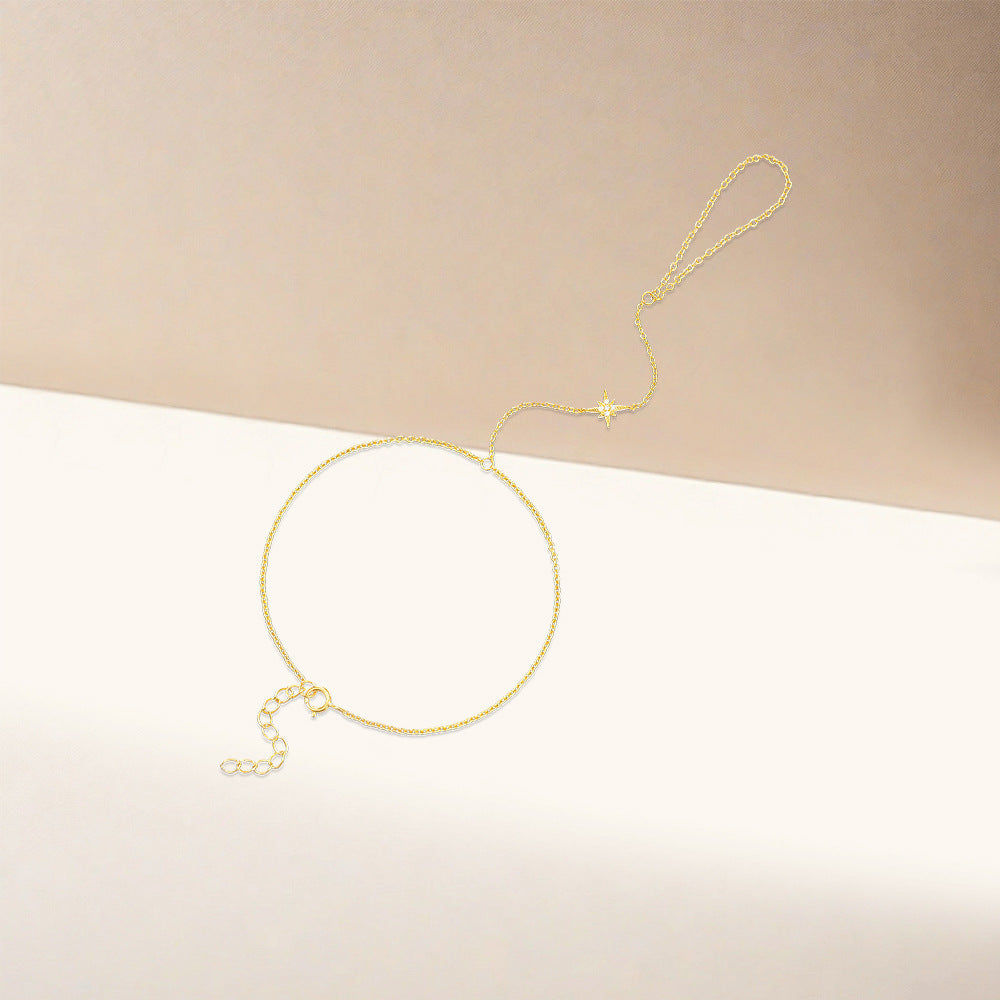 Diamond-studded Eight-pointed Star Bracelet