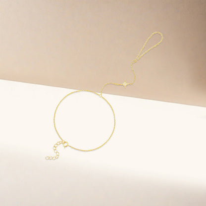 Diamond-studded Eight-pointed Star Bracelet