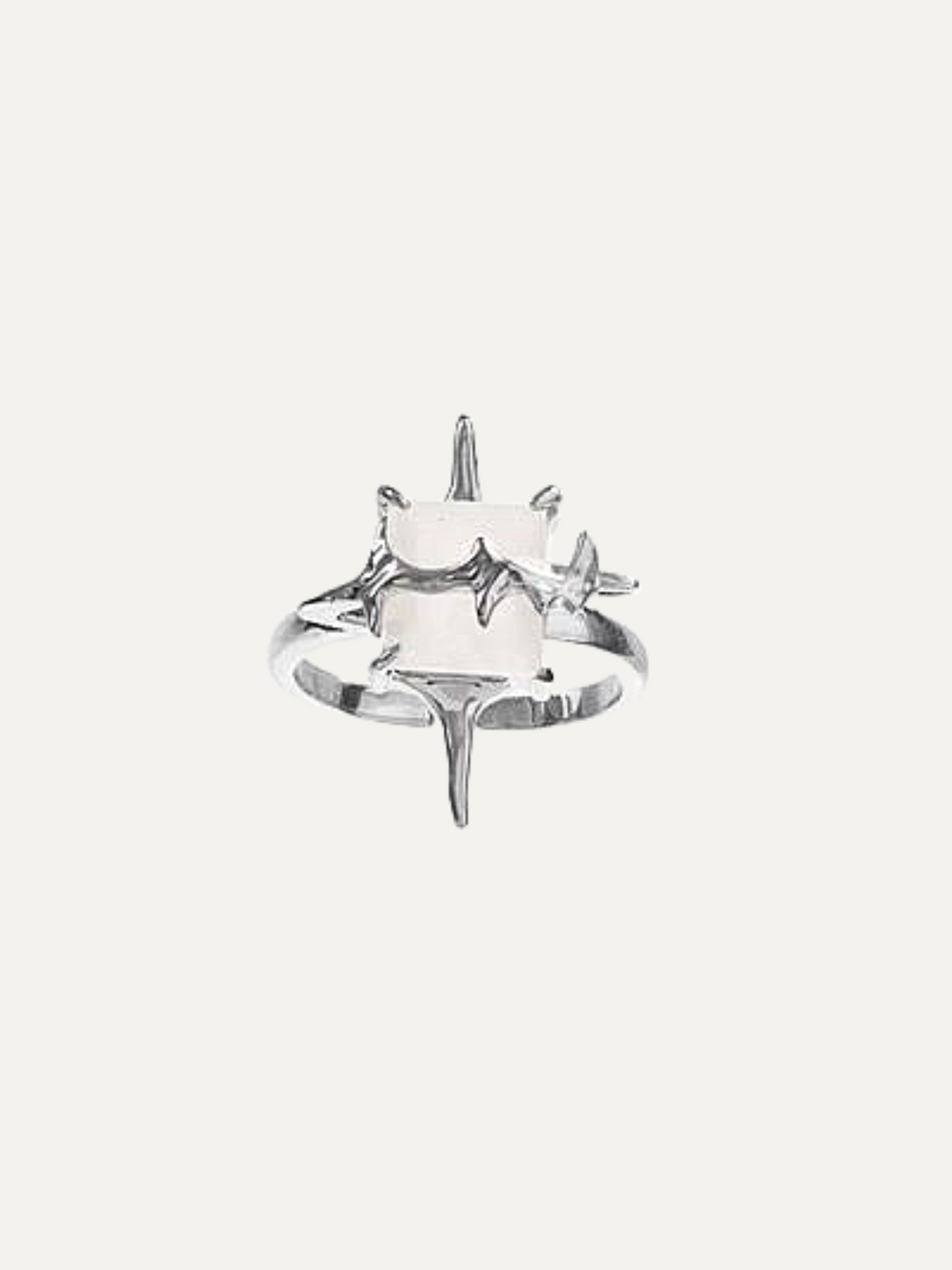 High Street Adjustable Pair Silver Rings for Women