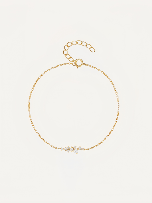 Women's Sterling Silver Bracelet With Diamonds