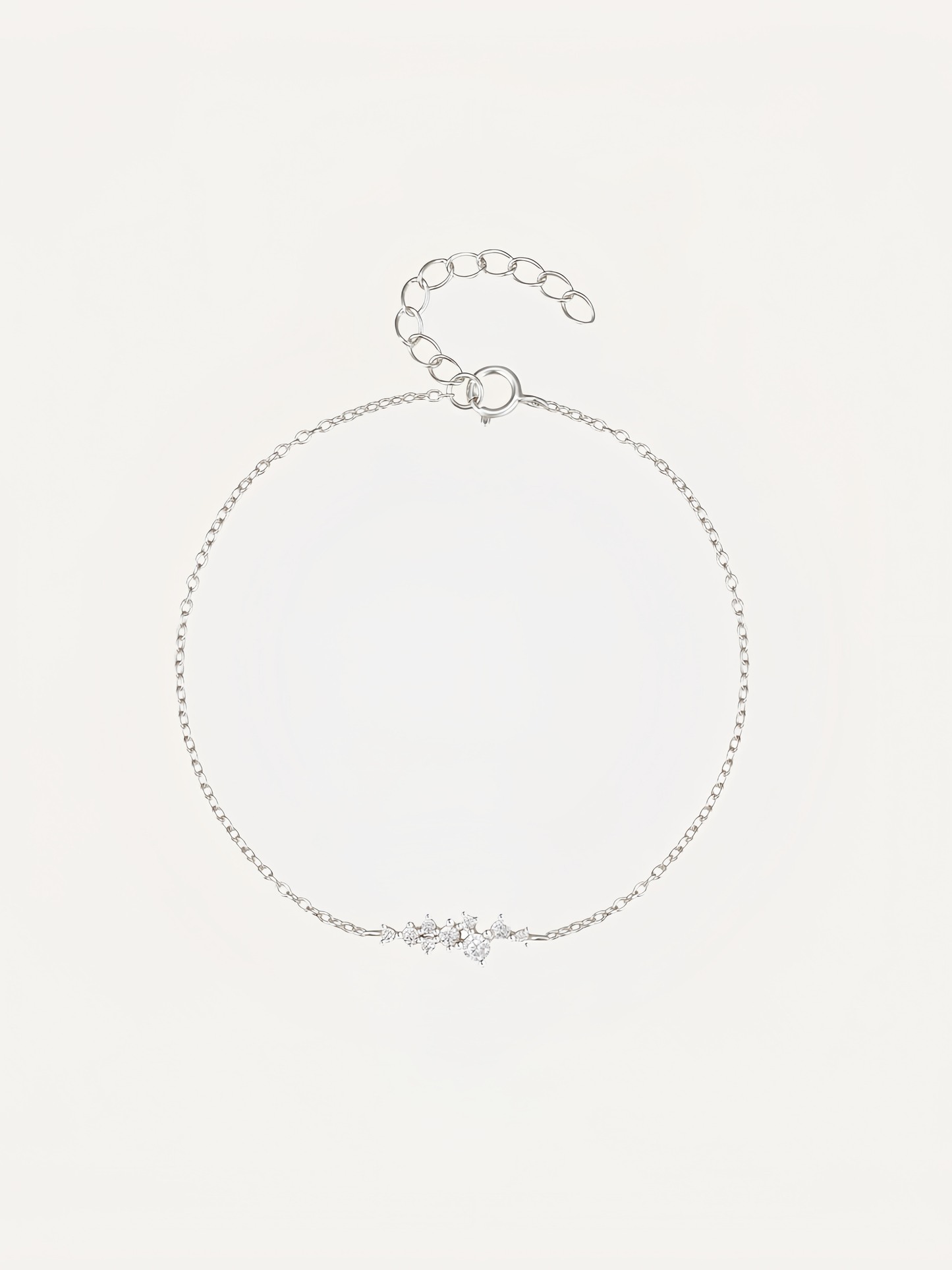 Women's Sterling Silver Bracelet With Diamonds