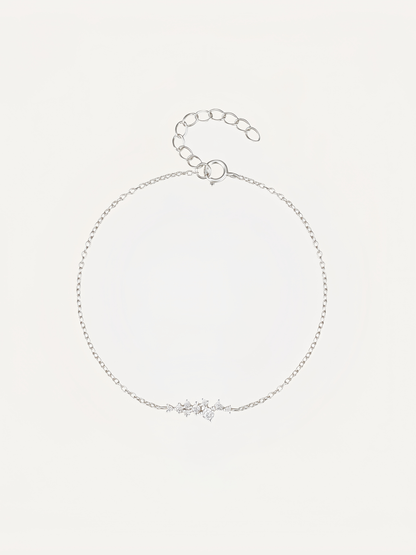 Women's Sterling Silver Bracelet With Diamonds