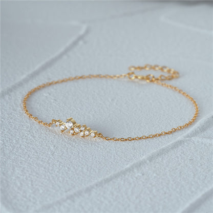 Women's Sterling Silver Bracelet With Diamonds
