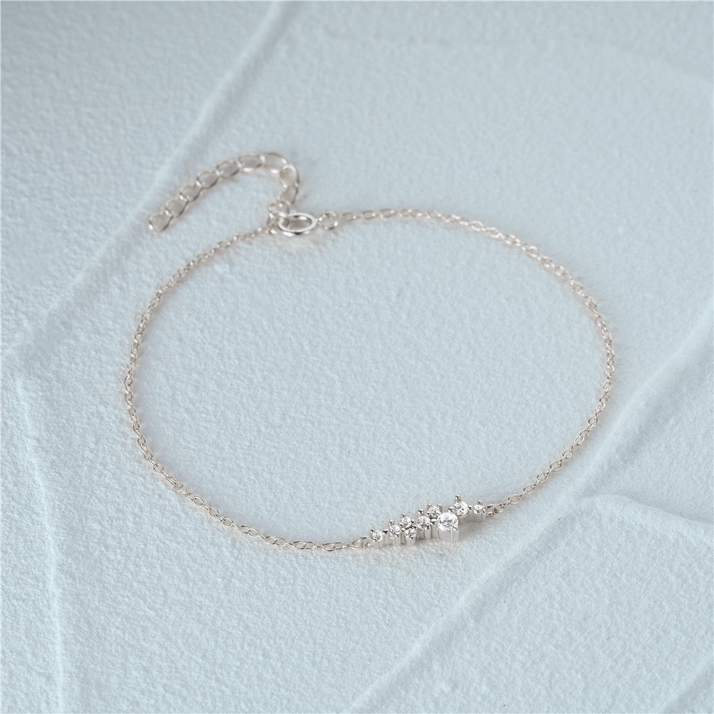 Women's Sterling Silver Bracelet With Diamonds