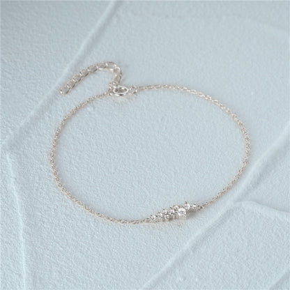 Women's Sterling Silver Bracelet With Diamonds