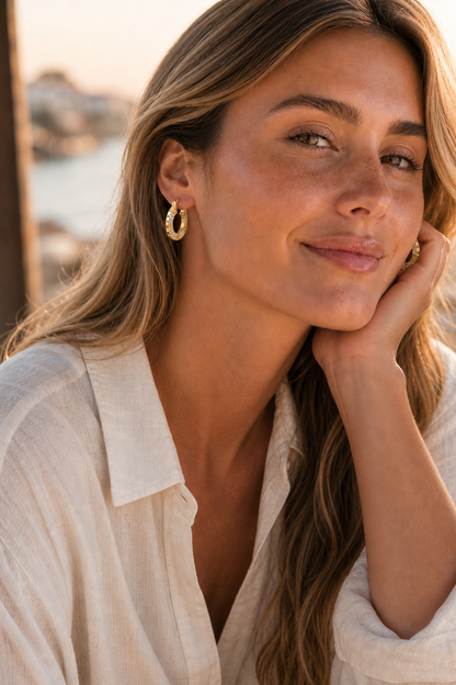 Diamond Gold Plated Earrings