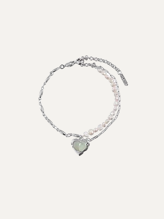 Green Grape Love Silver Bracelet
