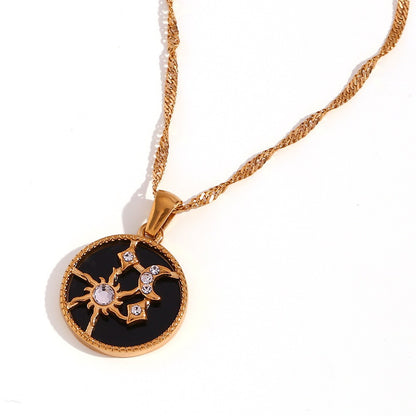 Gold Plated Sun Star Heart Necklace for Women