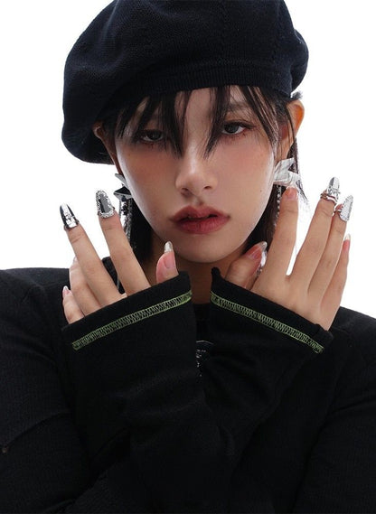 Mechanical Style Nail Ring Adjustable Ring