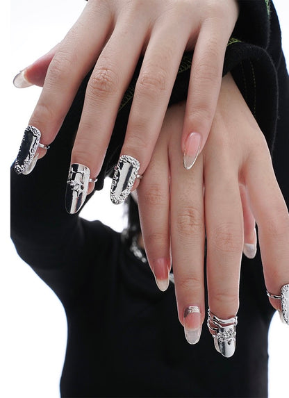 Mechanical Style Nail Ring Adjustable Ring