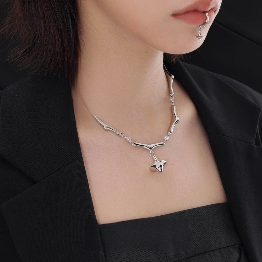Mechanical Gyro Series Asexual Neutral Wind Metal Style Clavicle Chain